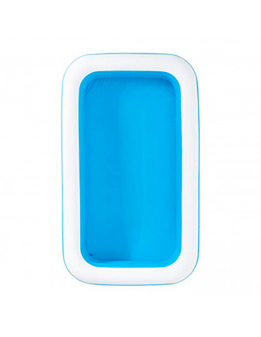 Tradineur - Piscina hinchable rectangular familiar 305 x 183 x 46 cm, piscina inflable 850 litros, paredes extragruesas, exterio