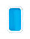 Tradineur - Piscina hinchable rectangular familiar 305 x 183 x 46 cm, piscina inflable 850 litros, paredes extragruesas, exterio
