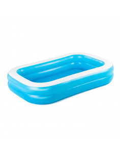 Tradineur - Piscina rectangular hinchable 262 x 175 x 51 cm, piscina inflable 778 litros, paredes extra anchas, exterior, jardín