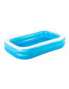 Tradineur - Piscina rectangular hinchable 262 x 175 x 51 cm, piscina inflable 778 litros, paredes extra anchas, exterior, jardín