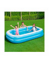 Tradineur - Piscina rectangular hinchable 262 x 175 x 51 cm, piscina inflable 778 litros, paredes extra anchas, exterior, jardín