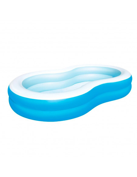 Tradineur - Piscina hinchable ovalada 262 x 157 x 46 cm, piscina inflable 544 litros, paredes extra gruesas, exterior, jardín, p