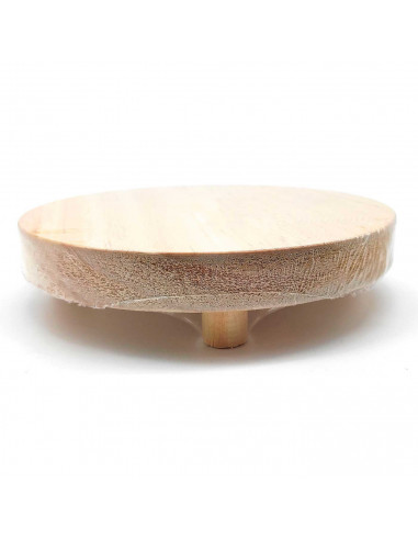 Salvamantel de madera redondo 16,6 cm, soporte protector de mesa y encimera con patas para ollas calientes, cacerolas, sartenes,