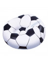 Tradineur - Sillón hinchable fútbol 114 x 112 x 66 cm, puff inflable balón, asiento forma de pelota para interior y exterior, vá