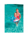 Tradineur - Flotador infantil hinchable elefante con pulverizador en la trompa 69 x 61 cm, anillo, asiento natación niños con bo