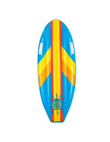 Tradineur - Colchoneta surf infantil hinchable con asas 112 x 40 x 10 cm, flotador inflable flotante natación, niños, playa y pi