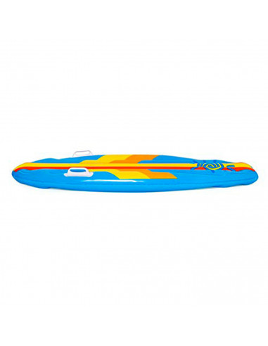 Tradineur - Colchoneta surf infantil hinchable con asas 112 x 40 x 10 cm, flotador inflable flotante natación, niños, playa y pi