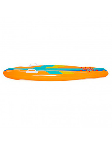Tradineur - Colchoneta surf infantil hinchable con asas 112 x 40 x 10 cm, flotador inflable flotante natación, niños, playa y pi