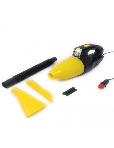 Aspirador de coche 50-60 W, aspirador de mano portátil, filtro integrado, DC12V, toma mechero, cable 1,8 m, limpieza de vehículo