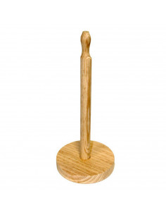 Portarrollos de madera para papel de cocina 29,3 x 12,5 cm, soporte vertical para rollo de papel de cocina, diámetro del palo 2,
