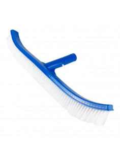 Tradineur - Cepillo curvo para piscinas 43 x 3 cm, fijación clip, cabezal de cepillo limpiafondos y paredes de piscina, cerdas f
