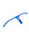 Tradineur - Cepillo curvo para piscinas 43 x 3 cm, fijación clip, cabezal de cepillo limpiafondos y paredes de piscina, cerdas f