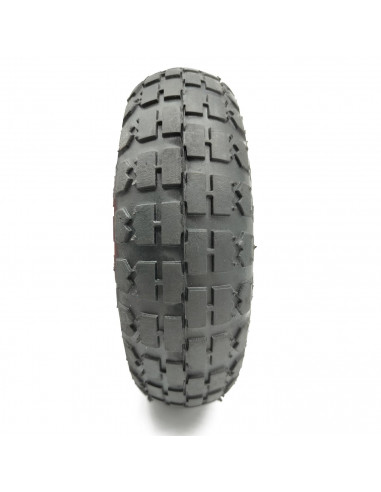 Tradineur - Rueda neumática hinchable para carretilla - Estructura de hierro - Dibujo para conocer el desgaste, eje de 19 mm - C
