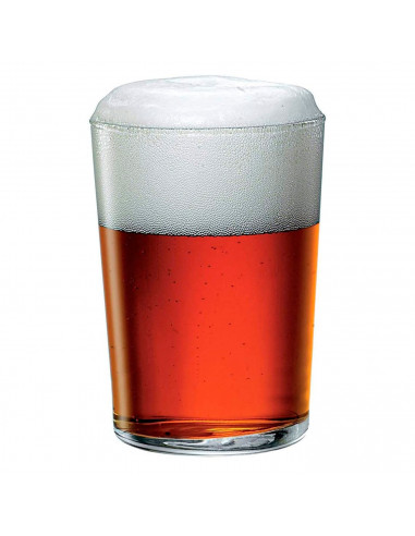 Tradineur - Juego de 12 vasos de cristal de 520 ml, pack de vasos para agua, bebidas, ligeros, aptos para lavavajillas, 12,1 x 8