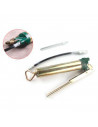 Bomba de engrase, pistola engrasadora 4.500 P.S.I., pistola lubricante neumática con palanca 200 ml, acero inoxidable, manguera