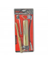 Bomba de engrase, pistola engrasadora 4.500 P.S.I., pistola lubricante neumática con palanca 200 ml, acero inoxidable, manguera