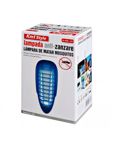 Lámpara antimosquitos eléctrica 4 W, 18 x 7,6 cm, luz atrapa mosquitos portátil con cepillo, trampa para matar insectos, moscas,