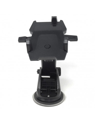 Soporte de móvil coche universal para pantallas entre 3,5 - 6,3'', brazo telescópico ajustable, giro de 360º con ventosa para