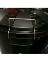 Tradineur - Cubo de basura con tapa y asas metálicas, contenedor de residuos de plástico, papelera, reciclaje, industrial, fabri