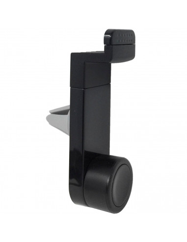 Soporte de móvil para rejilla de coche, dispositivos de 3,6 a 6,3'', giro 360º, plástico rígido, sujección a la rejilla de ven