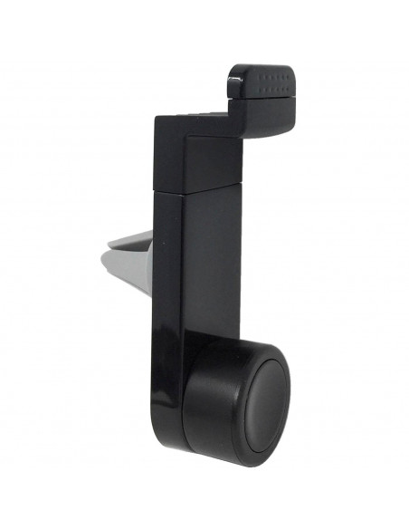Soporte de móvil para rejilla de coche, dispositivos de 3,6 a 6,3'', giro 360º, plástico rígido, sujección a la rejilla de ven