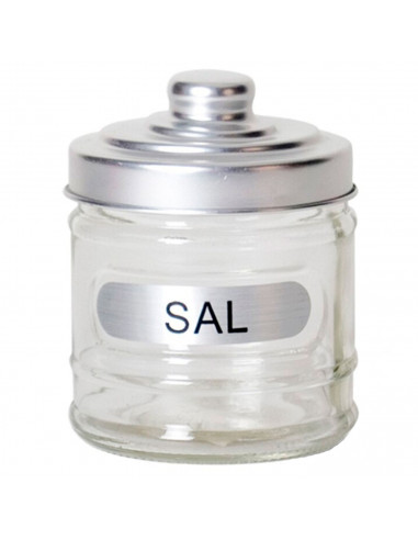 Set de salero y azucarero de cristal 280 ml, botes para sal y azúcar transparentes con tapa 10,5 x 8,5 cm, tarros, recipientes d