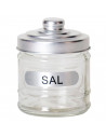 Set de salero y azucarero de cristal 280 ml, botes para sal y azúcar transparentes con tapa 10,5 x 8,5 cm, tarros, recipientes d