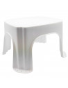 Taburete de plástico blanco 20,7 x 35,8 x 30,5 cm, banqueta, asiento con superficie antideslizante de 28,5 x 23,5 cm, escalón, p