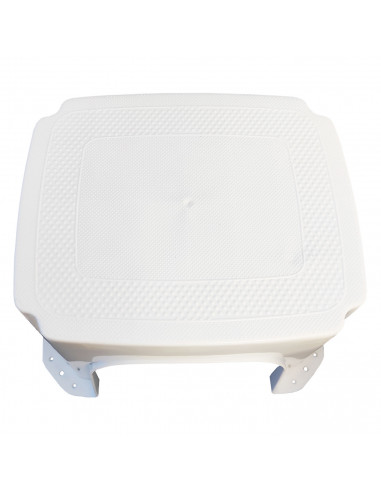 Taburete de plástico blanco 20,7 x 35,8 x 30,5 cm, banqueta, asiento con superficie antideslizante de 28,5 x 23,5 cm, escalón, p