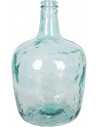 Tradineur - Garrafa de vidrio 8 litros sin tapón, modelo Apple, 38 x 25 cm, damajuana, botella de vidrio liso para almacenar agu