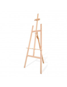 Caballete de madera para pintar, regulable, 120 cm, tres patas, soporte de lienzos para pinturas al óleo, acrílicas o exposición