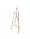 Caballete de madera para pintar, regulable, 120 cm, tres patas, soporte de lienzos para pinturas al óleo, acrílicas o exposición