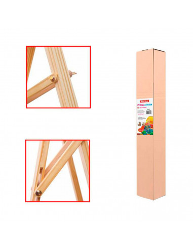 Caballete de madera para pintar, regulable, 120 cm, tres patas, soporte de lienzos para pinturas al óleo, acrílicas o exposición