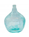 Tradineur - Garrafa de vidrio rayada 16 litros sin tapón, modelo Apple, 41,5 x 31,5 cm, damajuana, botella de vidrio a rayas par