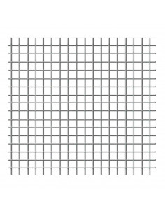 Tradineur - Rollo de malla metálica galvanizada cuadrada gris, 1 x 5 m, valla, cierre de alambre, mallado 25 x 25 mm, grosor 0,9
