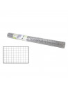Tradineur - Rollo de malla metálica galvanizada cuadrada gris, 1 x 5 m, valla, cierre de alambre, mallado 25 x 25 mm, grosor 0,9