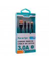 Cable de datos para móvil 3 en 1, micro-usb + iOS + Tipo C, 1,2 m, carga rápida, transferencia de datos de móvil a portátil u ot