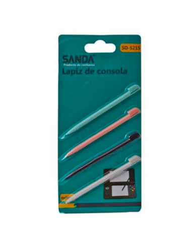 Pack de 4 lápices táctiles de plástico para consola portátil, 9 cm, compatibles con la mayoría de pantallas, duros y resistentes