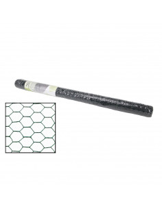 Tradineur - Rollo de malla metálica galvanizada hexagonal de color Verde,  1 x 5 m, valla, cierre de alambre, mallado 19 x 19 mm