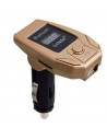 Transmisor bluetooth FM para toma de mechero de coche con puerto USB, cable de audio y ranura para tarjeta SD, manos libres, rep