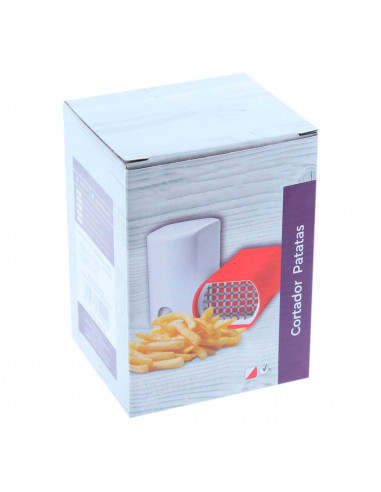 Cortador de patatas manual de acero inoxidable y plástico 13,5 x 9,5 x 8,5 cm, cortador de verduras para freir, calabacín, beren