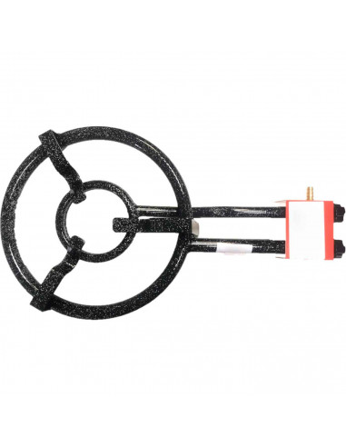 Tradineur - Quemador paellero gas butano, diámetro 34,5 cm, aro paellero esmaltado con patas, hornillo paellas, homologado, exte