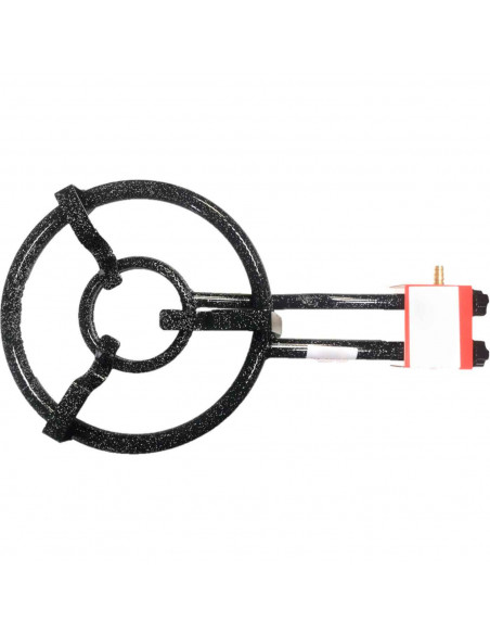 Tradineur - Quemador paellero gas butano, diámetro 34,5 cm, aro paellero esmaltado con patas, hornillo paellas, homologado, exte