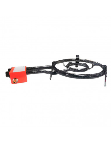 Tradineur - Quemador paellero gas butano, diámetro 34,5 cm, aro paellero esmaltado con patas, hornillo paellas, homologado, exte