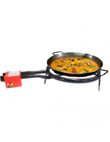 Tradineur - Quemador paellero gas butano, diámetro 34,5 cm, aro paellero esmaltado con patas, hornillo paellas, homologado, exte