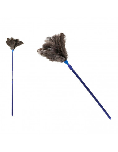 Plumero de avestruz extensible de 58 a 104 cm, mango telescópico de plástico con agujero, plumas suaves, reutilizable, lavable,