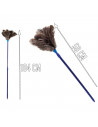 Plumero de avestruz extensible de 58 a 104 cm, mango telescópico de plástico con agujero, plumas suaves, reutilizable, lavable,