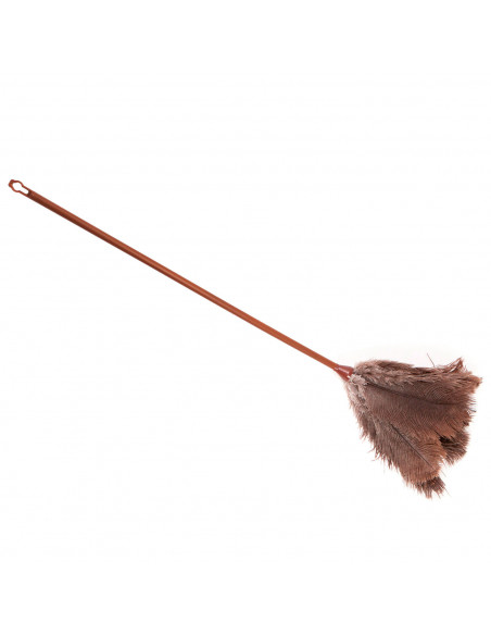 Tradineur - Plumero de plumas de avestruz 70 cm, mango de plástico con agujero, plumero atrapapolvo, plumas suaves, reutilizable