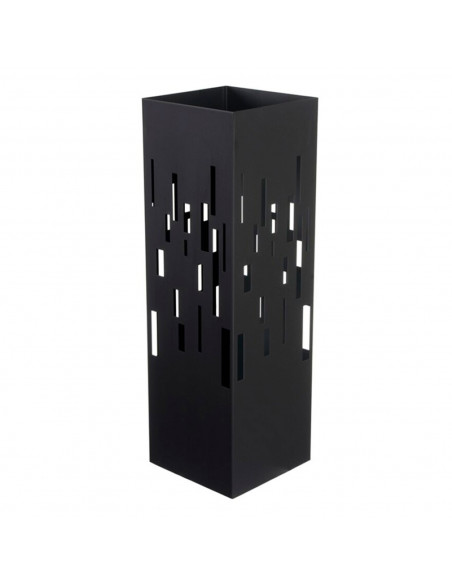 Paragüero negro cuadrado de metal 49 x 15,5 x 15,5 cm, diseño minimalista, soporte para paraguas con recipiente de plástico, ide Paragüero negro cuadrado de metal 49 x 15,5 x 15,5 cm, diseño minimalista, soporte para paraguas con recipiente de plástico, ide