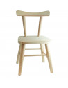 Tradineur - Silla infantil de madera con respaldo redondeado 56 x 33 x 26 cm, altura del asiento 31 cm, silla para niños de made
